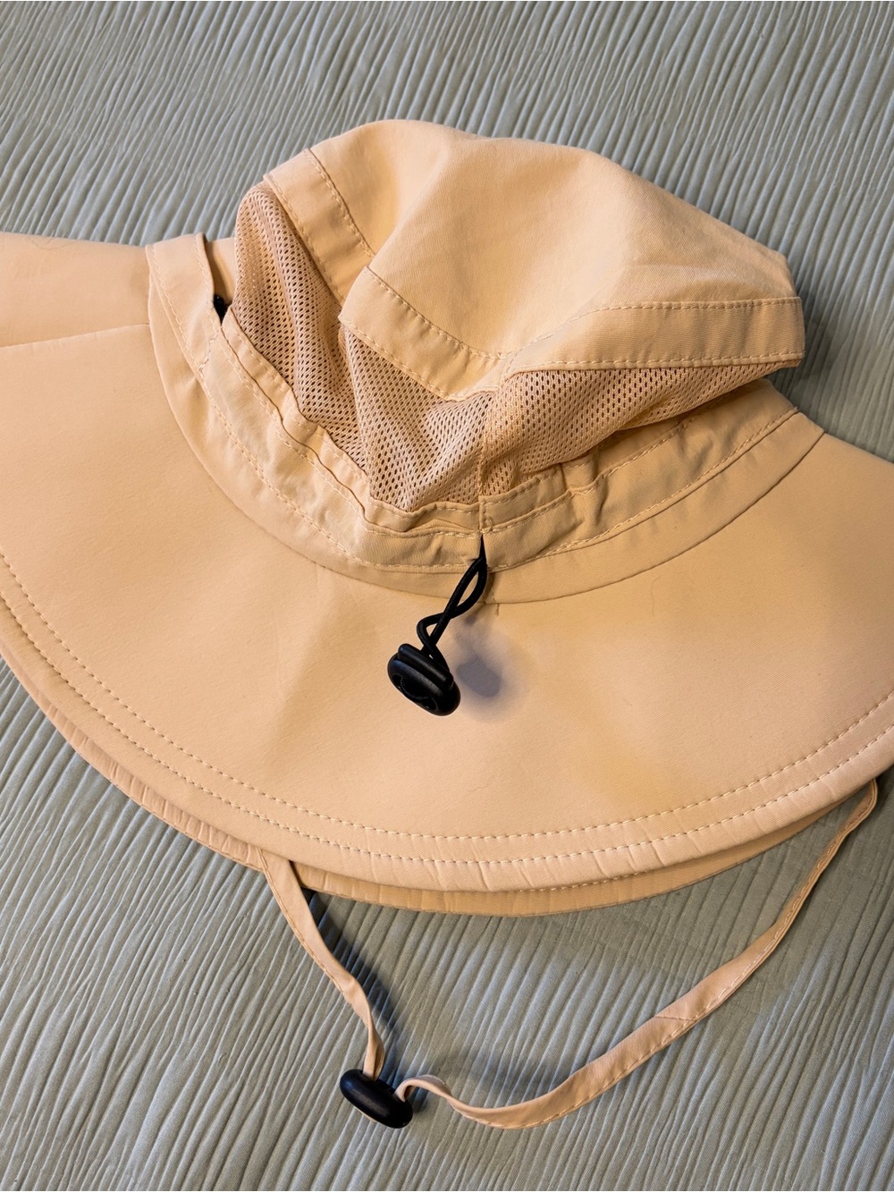 Tan Sun Bucket Hat with Chin Cord - Women Accessories